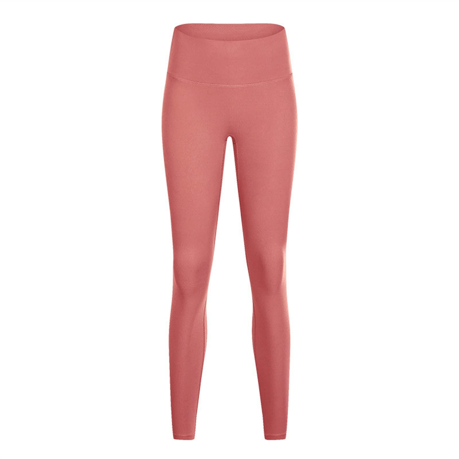 Weiche Nackt-Feel-Trainingsgymnastik Yoga-Hosen Frauen hocke-Beweis hohe Taille Fitness Strumpfhosen Sport Skinny (Color : Warm Red Brown, Size : XS 4)