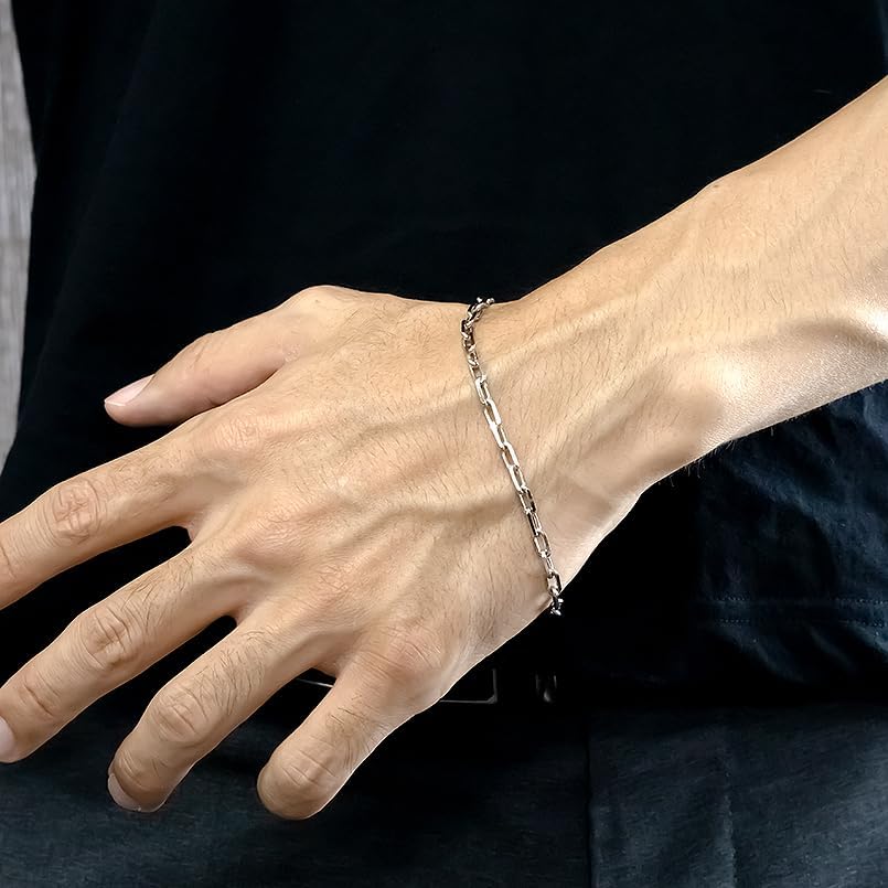 Amazon | [アトラス] Atrus プラチナ ブレスレット メンズ pt850 粗目  