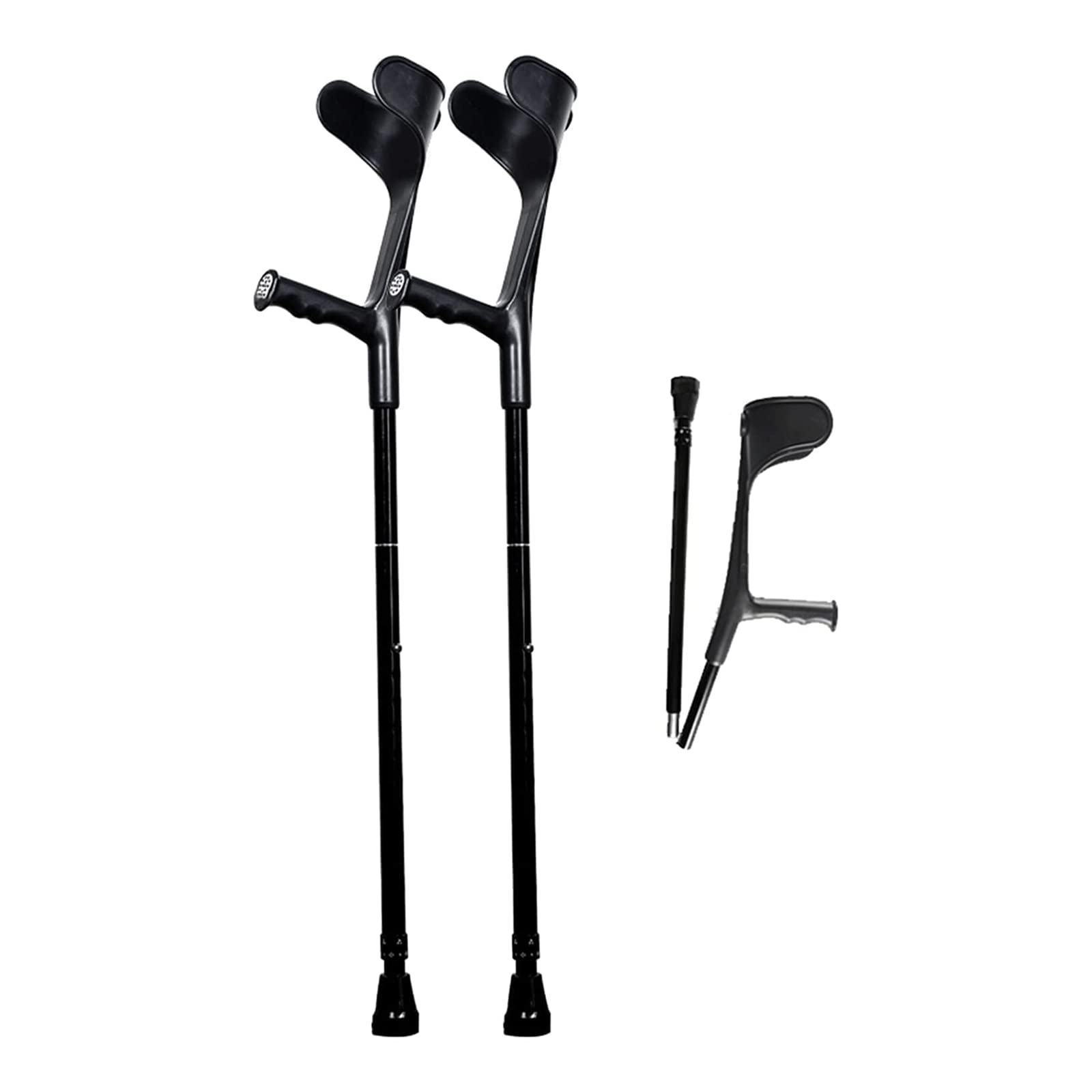 PAASHE Muletas portátiles 1 par de Bastones de antebrazo Codos de Aluminio Plegables Ligeros Bastones para Caminar con Agarre cómodo Bastón para Caminar