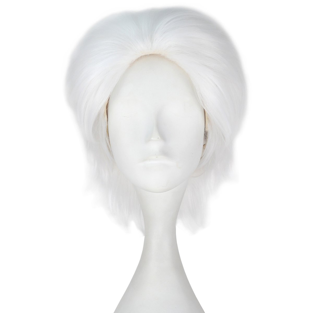 Amazon.com: Miss U Hair Unisex Short Straight Hair Synthetic Halloween  Cosplay Costume Wig Adult Boy (White) : Clothing, Shoes & Jewelry