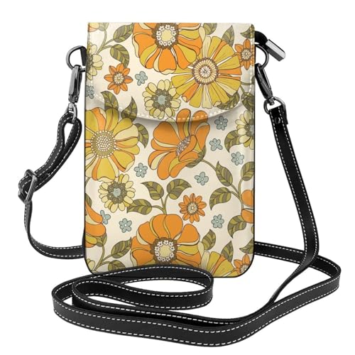 Pochette téléphone portable vintage des années 70 pour sorties et voyages