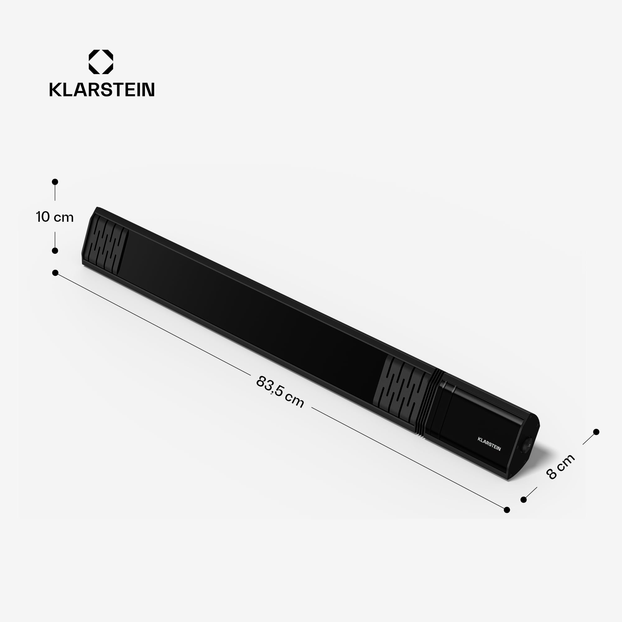 Klarstein Pannelli Radianti a Infrarossi 2000W – Da Parete, IP65, 9 Livelli, WiFi & App, Timer, Silenzioso, Riscaldamento a Infrarossi per Esterni 15m², Telecomando