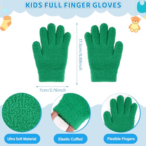 Toddler Kids Winter Hat Scarf Gloves Set Cold Weather Beanie Hats Fleece Neck Warmer for 4 5 6 7 8 Year Old Boys Girls Gifts3