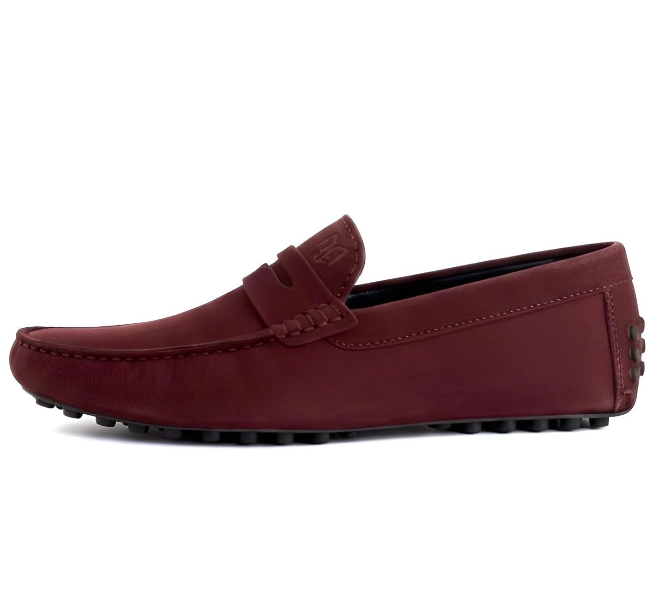 micheal feraas Men’s Maroon Suede Leather Loafers | Premium Genuine Leather Slip-On Shoes | Comfortable Formal & Casual Driving Loafers-picture-30