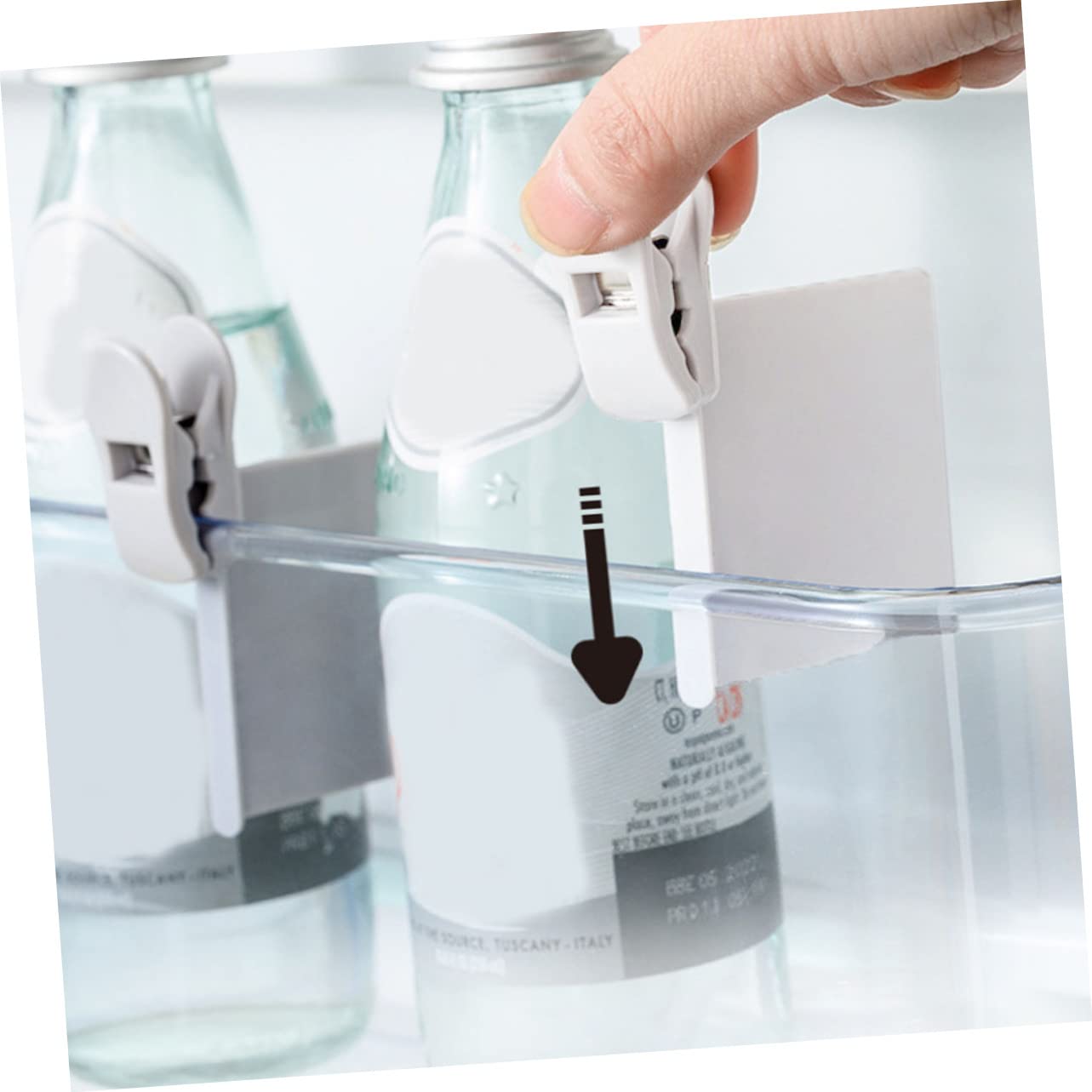 Divisori Frigo Compatti in ABS per Frigorifero e Congelatore Domestico, Set da 8 Pezzi, Separatori Organizzatori Salvaspazio per Cucina Quotidiana