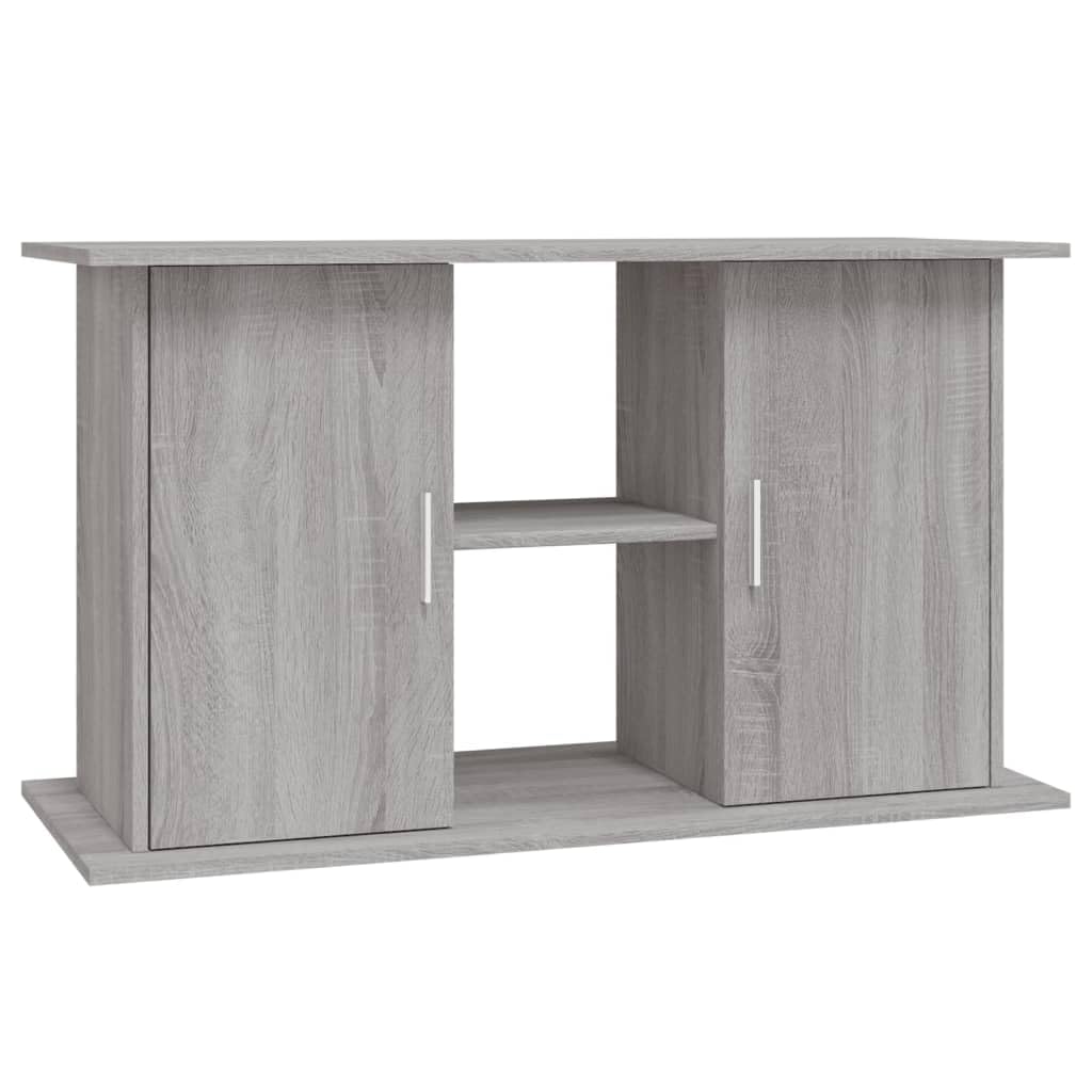 Homgoday Mobiletto per acquario con scomparti e ripiani, Acquario o terrario, Mobiletto per acquario, Tavolo per acquario, Supporto per acquario, Terrario, Grigio Sonoma 101x41x58 cm, Materiale legno
