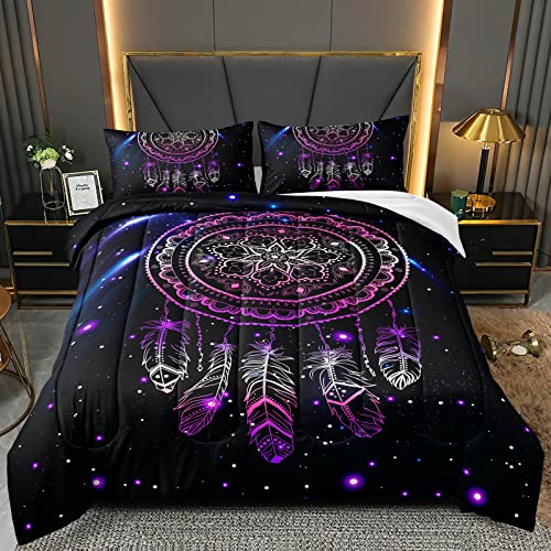 Bducok Dream Catcher Comforter Set Full Size Galaxy Mandala Bohemian Bedding Set For Teens Girls Adults Bohemian Bedroom Bedding Set ,Pmw 30018 Full Size #TOP2