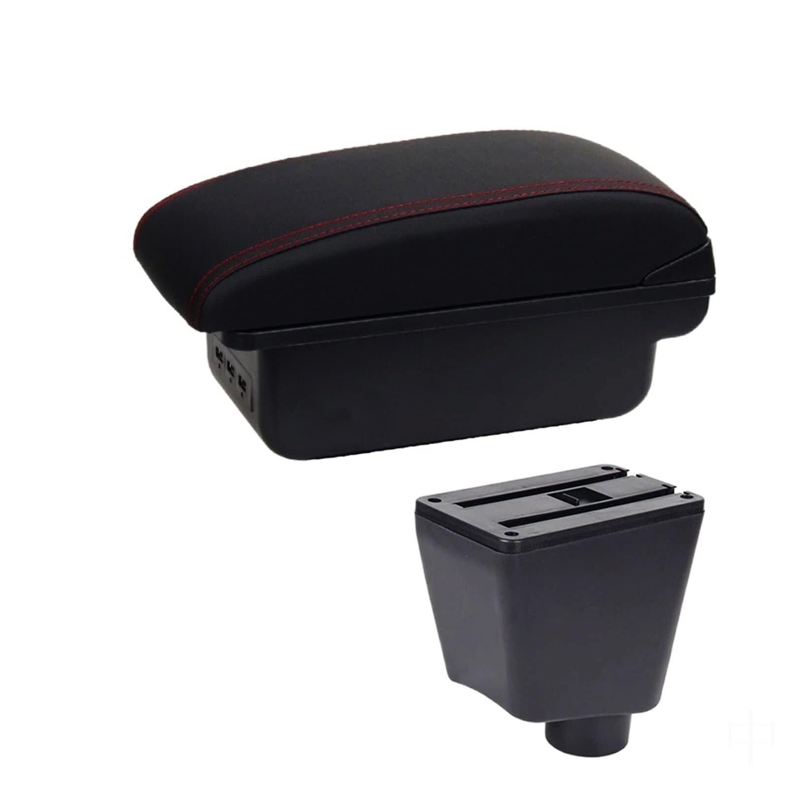 GTDTKGANAK Storage Box For Captur For Clio III IV Armrest For Box with Dual Layer USB Charging Storage(B1 3usb)