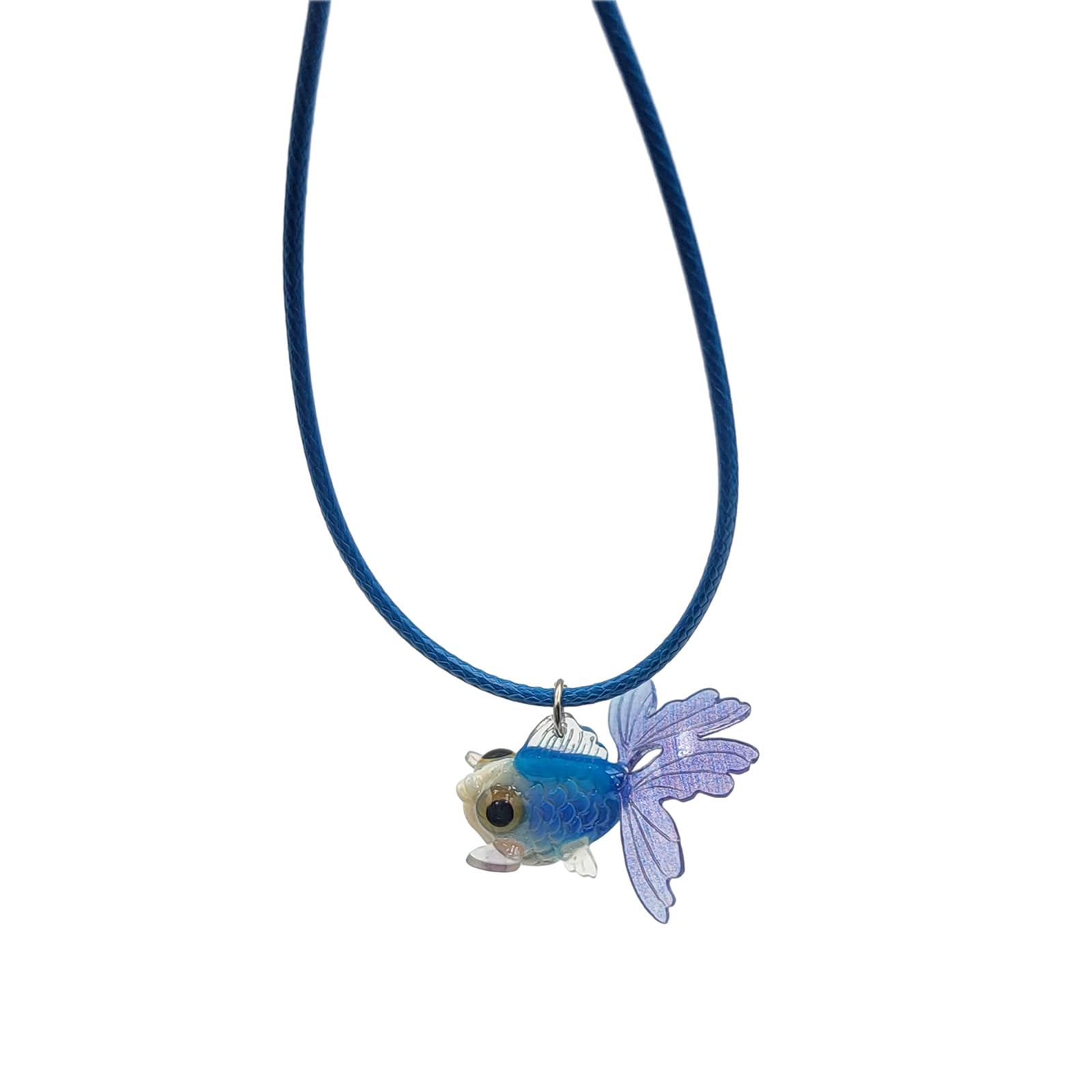 Amazon | [TONKBEEY] かわいい金魚ペンダントネックレス樹脂チャーム  