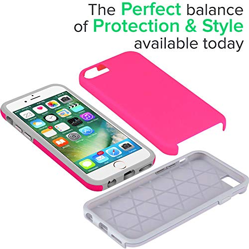 Cellever Iphone 6 Plus / 6S Plus Case, Dual Guard Protective Shock-Absorbing Scratch-Resistant Rugged Drop Protection Cover For Apple Iphone 6 Plus / 6S Plus (5.5") - Pink #TOP5