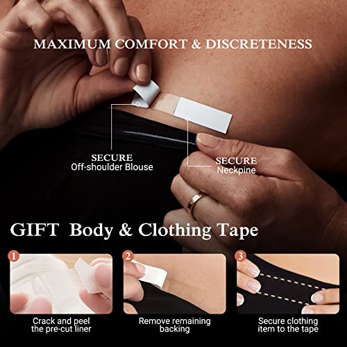Image of Sticky Bra Push Up 2 Pairs, Nipple Covers for Women Silicone Adhesive Bra Pasties