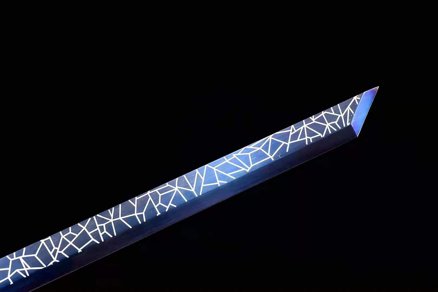 jihpensword,Handmade High Manganese Steel Blue Blade Full Tang Sharpened Real Japanese Ninjato Ninja Swords