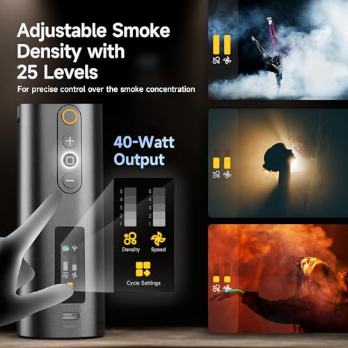 Máquina de humo portátil COLBOR de 40 W, mini generador de humo con control remoto y luces RGB para fotografía de producto, bodas, festivales, escenarios y efectos atmosféricos miniatura 5