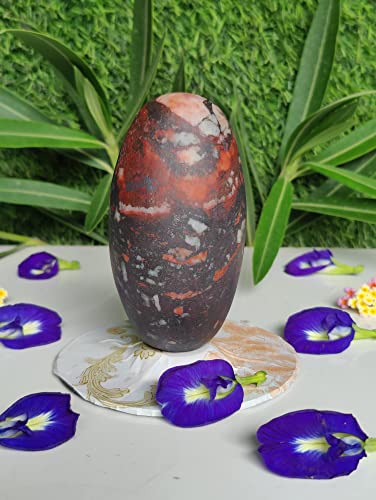 Image of 4 Inch Rudra Narmadeshwar Shiva Linga Banalinga Shiva Lingam for Pooja Small Lingam for Home Worship Puja Articles Lingam for Meditation & Prayer (4 Inch Lingam)