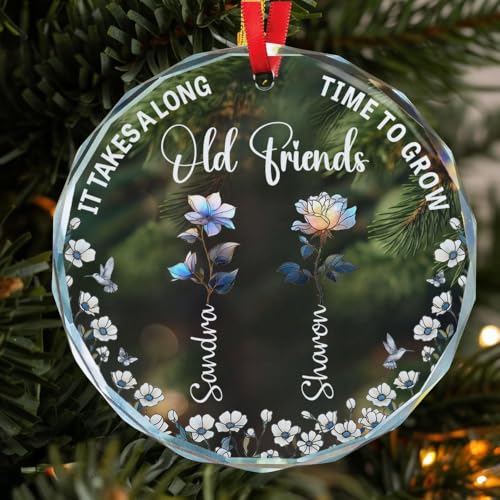 Personalized Birth Month Flower Glass Ornament - Custom Keepsake for Best Friends, Sisters, and Lifelong Connections - Image 6