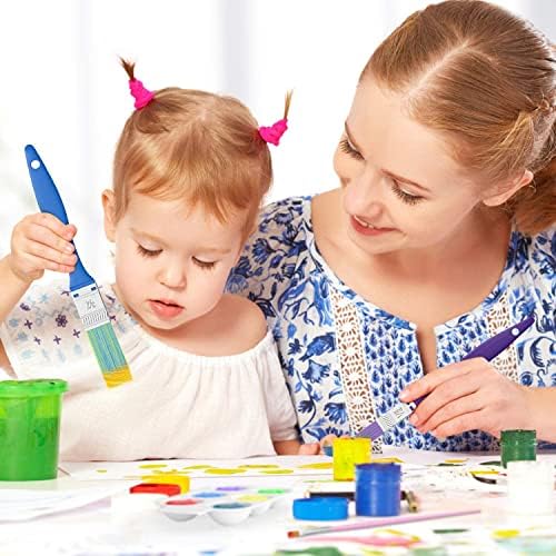 Lamapee Kids Paint Brushes, Paint Brushes Set for Childrens with Palettes