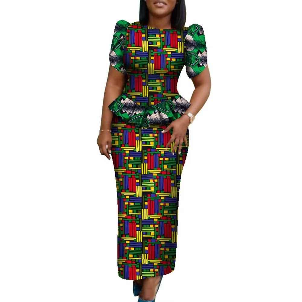 Bazinrichewomen African Dresses Clothing Dashiki Bazin Riche Dress