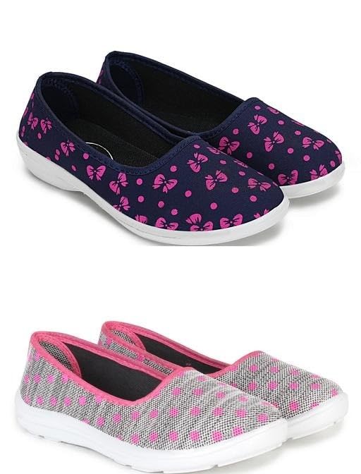 VAMIKAENTERPRISES2025 Comfortable Printed Ballerinas with Secure Closed Back for Women Pack of 2-image-18
