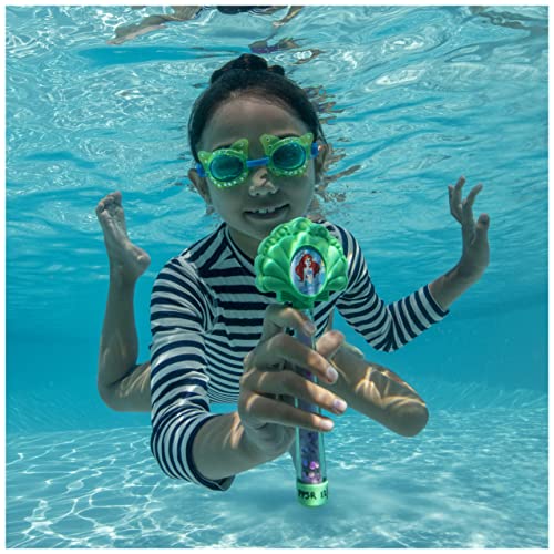 Image of SwimWays Disney Princess Ariel Glitter Dive Wands Diving Toys 3 Pack, Bath Toys and Pool Party Supplies for Kids Ages 5 and Up, Styles May Vary