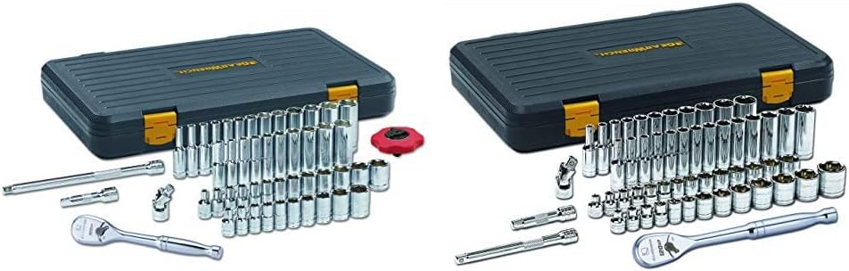 GEARWRENCH 51 Pc. 1/4" Drive 6 Point 120XP Standard & Deep SAE/Metric Mechanics Tool Set - 80300P & GEARWRENCH 56 Pc. 3/8" Drive 6 Point 120XP Standard & Deep SAE/Metric Mechanics Tool Set - 80550P