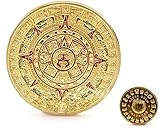 calendario maya significado Excelente detalle de grabado. ARUNDEL SERVICES EU Calendario Maya Azteca Recuerdo 24k Chapado en Oro Moneda Conmemorativa Colección Calendario Maya acuñar