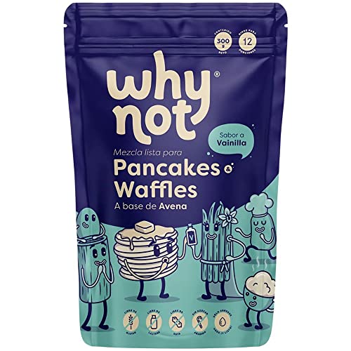 Almond Based Waffles Why Not Pancakes Mix (2 Pack) With Vanilla Flavor Waffle Gluten Free & No Added Sugar Works With Waffle Maker - Fast And Fresh Breakfast Foods #TOP1