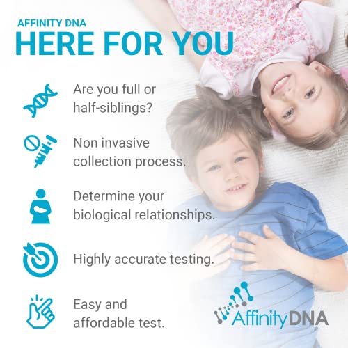 AffinityDNA Geschwister-DNA-Testkit | Hochpräziser genetischer Abstrichtest | 18 Loci Home DNA-Testkits für 2 Brüder oder Schwestern | Ergebnisse in 5 Werktagen | Laborgebühr nicht inbegriffen