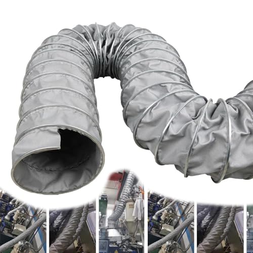 IMUNKT 50 115 160 180mm Tubo Flexible Para Ventilador Conductos, Tubo De Manguera De Ventilación Evacuación De Humos, Tubo De Salida De Aire Campana Extractora(L-1m/3.28ft,50mm(2'))