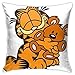 XCNGG Funda de almohada Funda de cojín de almohada para el hogar Ropa de cama Garfield Throw Pillowcase Alphabet Decorative Pillow Cases Soft Twill Plush Throw Pillow Covers Funny Sloth Meditation Pat