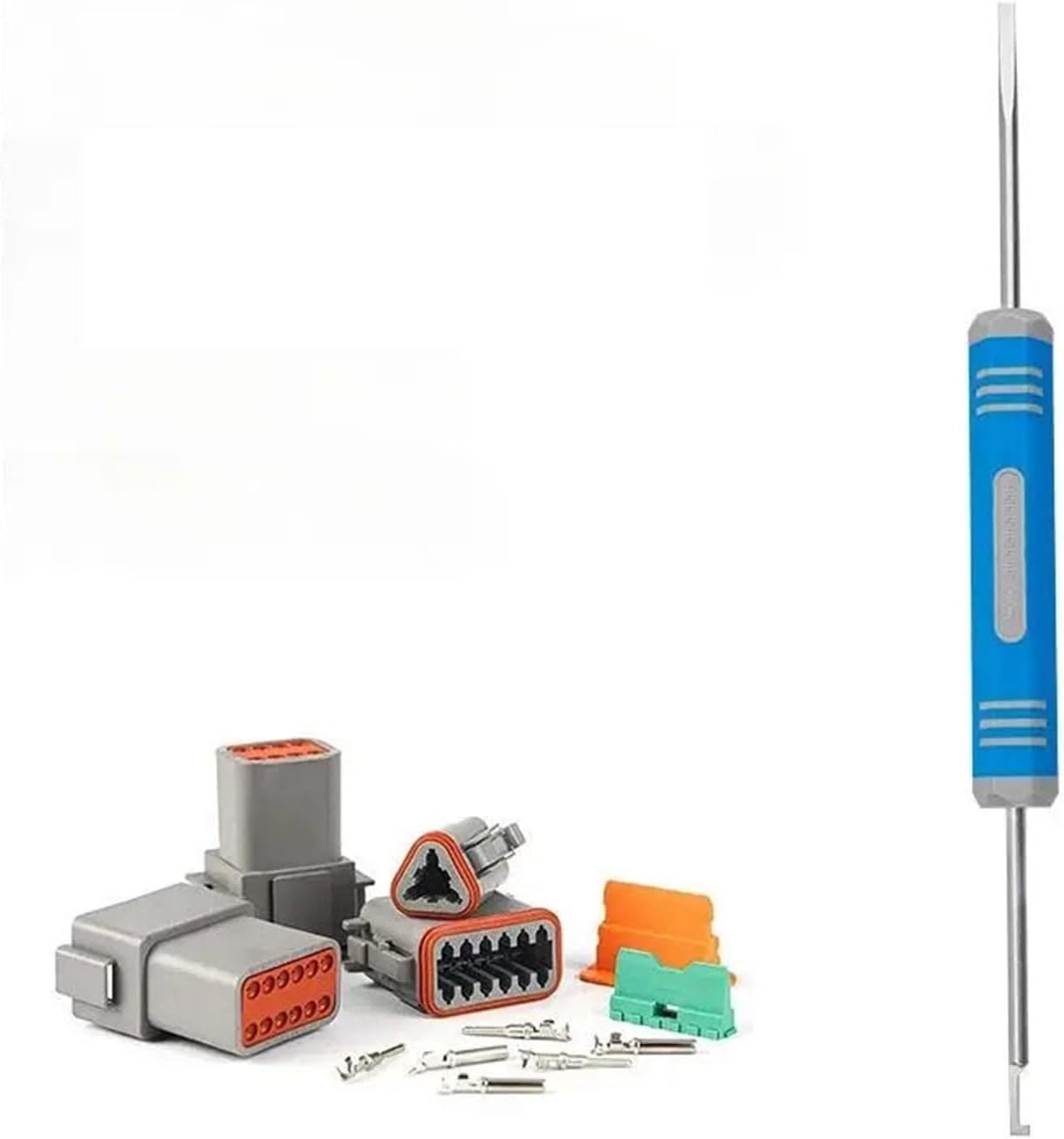 250pcsDT Series Waterproof Wire Connector Kit DT06-2/3/4/6S DT04-2/3/4/6P Automotive Sealed Plug with Pins Box KLOOKY(DRK-RT1B)