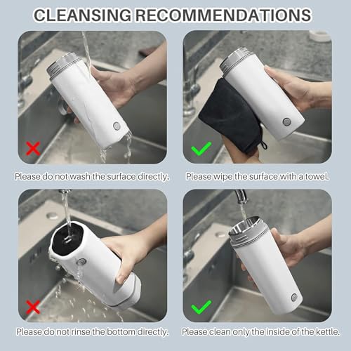 Hervidor eléctrico portátil pequeño 350ml blanco miniatura 7