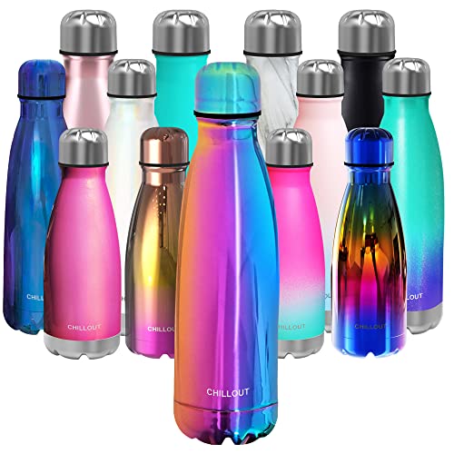 Image of CHILLOUT LIFE 17oz Insulated Stainless Steel Water Bottle, Leak Proof