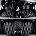 7MYFPL7 Nach Maß Auto FußMatten Kompatibel mit Porsche 718,911,Boxster,Cayenne,Cayman,Macan,Panamera,Taycan,PU-Leder,Allwetter wasserdichte rutschfeste Auto Fussmatten (Schwarz)