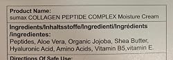 Grospe Collagen Peptide Complex Moisture Cream with Hyaluronic Acid and Vitamin B5 - Skin Tightening Firming - Anti Aging Face Wrinkle Cream, Day & Night Moisturizing Facial Cream -1.7oz