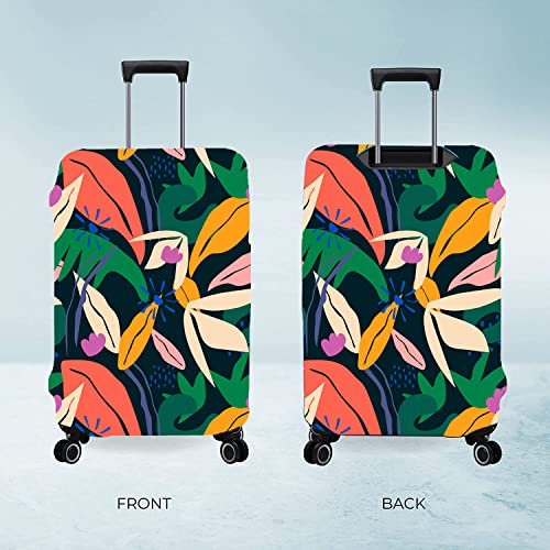 Image of Nasher Miles Polyester 75 (28 Inch) Large Protective Luggage Cover - Jungle Design