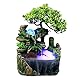 Zimmerbrunnen für den Schreibtisch, Zen-Meditation Steingarten, Wasserfall. Mit automatischer Pumpe, Bunte Nebel Luftbefeuchter Brunnen, Home Office Desktop Dekoration, (Stil 2)