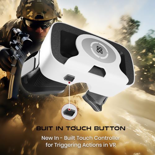 Image of Dood Make in India VR Headset | HD Lenses, Touch Button | Supports Android /iPhone | (White)