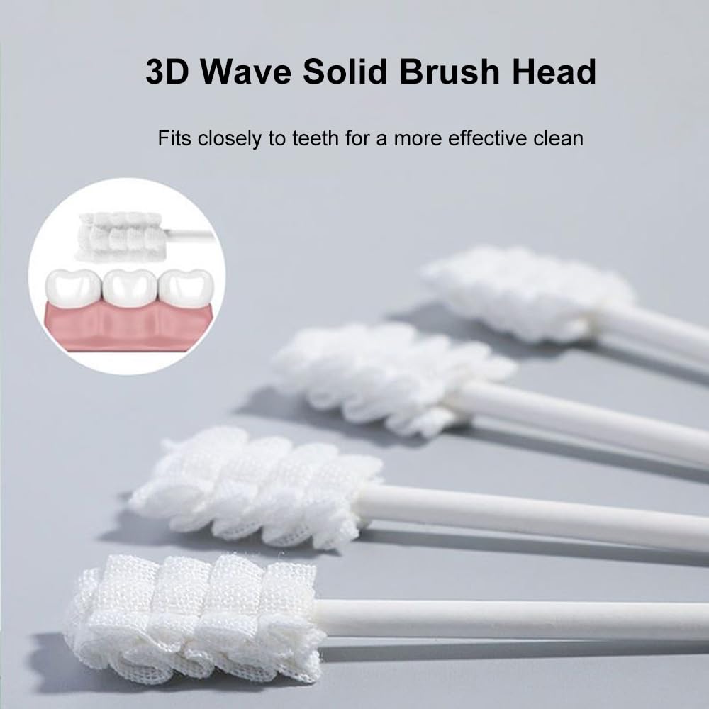 Lyntimo Baby Tongue Cleaner Gauze, Soft Wavy Brush Head Disposable Oral Cleaning Stick with Paper Handle, Infant Gum Mouth Cleaner, Newborn to 2 Years, 30 Count - 4