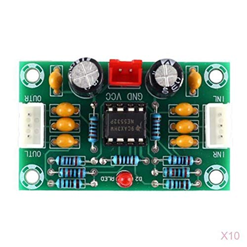 kowaku Módulo Pré-amplificador Operacional NE5532 de 10 Peças 2 Canais DC 12-30V Estéreo