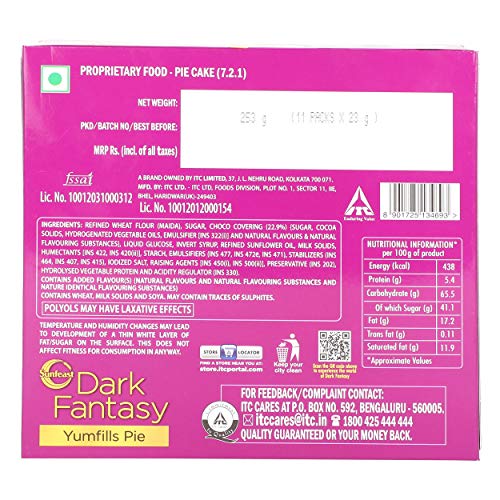 Image of Sunfeast Dark Fantasy Yumfills Pie, 253g