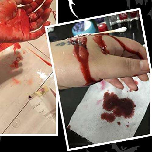 PIXNOR 30Ml de Sangue Falso Gel de Sangue de Halloween Plasma Comestível Sangue Artificial Maquiagem