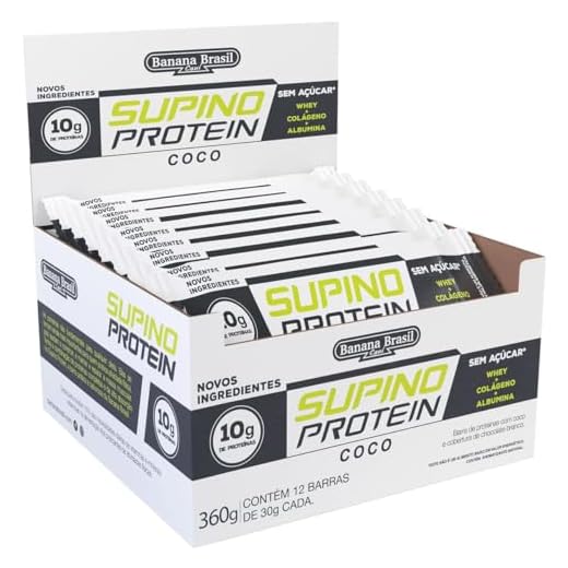 Banana Brasil Display Barra De Proteínas Coco Com Cobertura De Chocolate Branco Caixa Com 12 Unidades De 30G