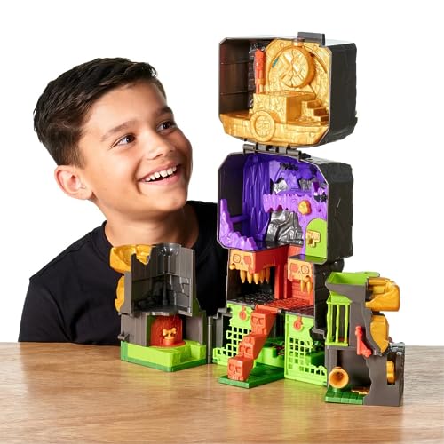 TREASURE X Lost World Skull Island, Mega Playset mit 40 Abenteuerstufen, 4 Actionfiguren, entdecken Sie den Goldenen Schatz, TX, für Jungen und Mädchen ab 4 Jahren, berühmt (TRR62000)