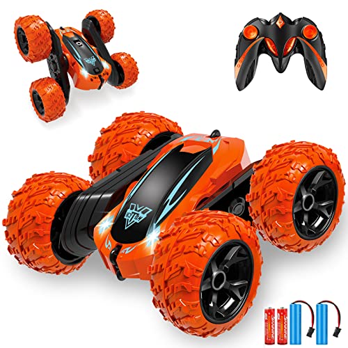 GaHoo Remote Control Car,2.4GHz Electric Race RC Stunt Car, Double Sided 360°Flips Rotating Vehicles with LED Headlights,4WD High Speed Off Road Truck Kids Toys for 3 4 5 6 -12 Year Old Boy Girl Teens GaHoo Remote Control Car,2.4GHz Electric Race RC Stunt Car, Double Sided 360°Flips Rotating Vehicles with LED Headlights,4WD High Speed Off Road Truck Kids Toys for 3 4 5 6 -12 Year Old Boy Girl Teens