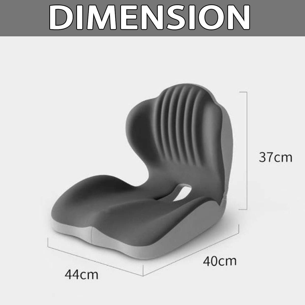 Cojín ergonómico con soporte lumbar para oficina, coche, silla de ruedas, silla de comedor, cojín ortopédico de asiento de coche, alivio de dolor de espalda/cadera/pierna (negro)