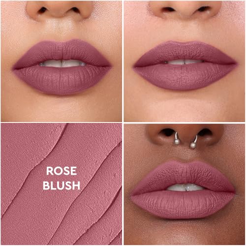 Image of Kiro Non-Stop Airy Matte Liquid Lipstick - Rose Blush, 5ml | Super-Pigmented, Long-Lasting, hydrating | Waterproof, Smudge-Proof, Lightweight | Infused with Avocado & Apricot Oil (Pack of 2)