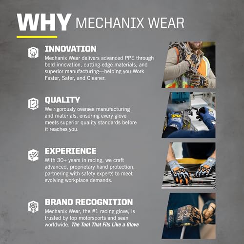 Image of Mechanix Wear Original Work Gloves - Multi-Purpose Outdoor Work Gloves - Secure Fit - Durable & Machine Washable - Breathable & Comfortable - XXX-Large - Black