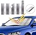 Produktbild AidSci Auto Sonnenschutz für Frontscheibe, Sonnenschutz Abdeckung für Sonne Faltbare Einfache Lagerung, Aluminiumfolie Windschutzscheibe Sonnenblende 130 * 70 cm für Mittelklassewagen
