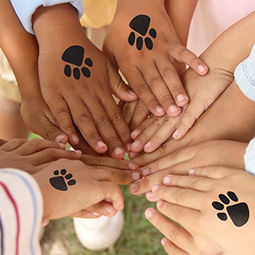 Black Paw Prints Temporary Tattoos | 20-Pack | Skin Safe | Made In The Usa | Removable #TOP2