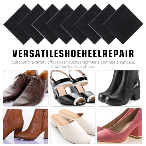 Image of High Heels Patches, Rubber Boot Replacement Square Sole Repair Tips Anti Caps Tread Pad Non Slip Protectors